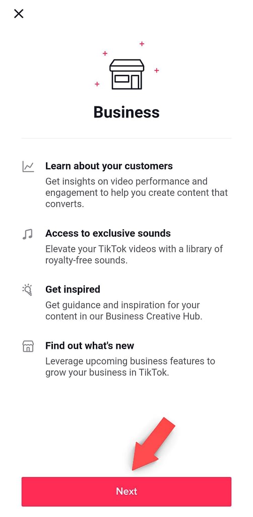 Organic Marketing Screenshot TikTok Linkin Bio Business Account Step 4